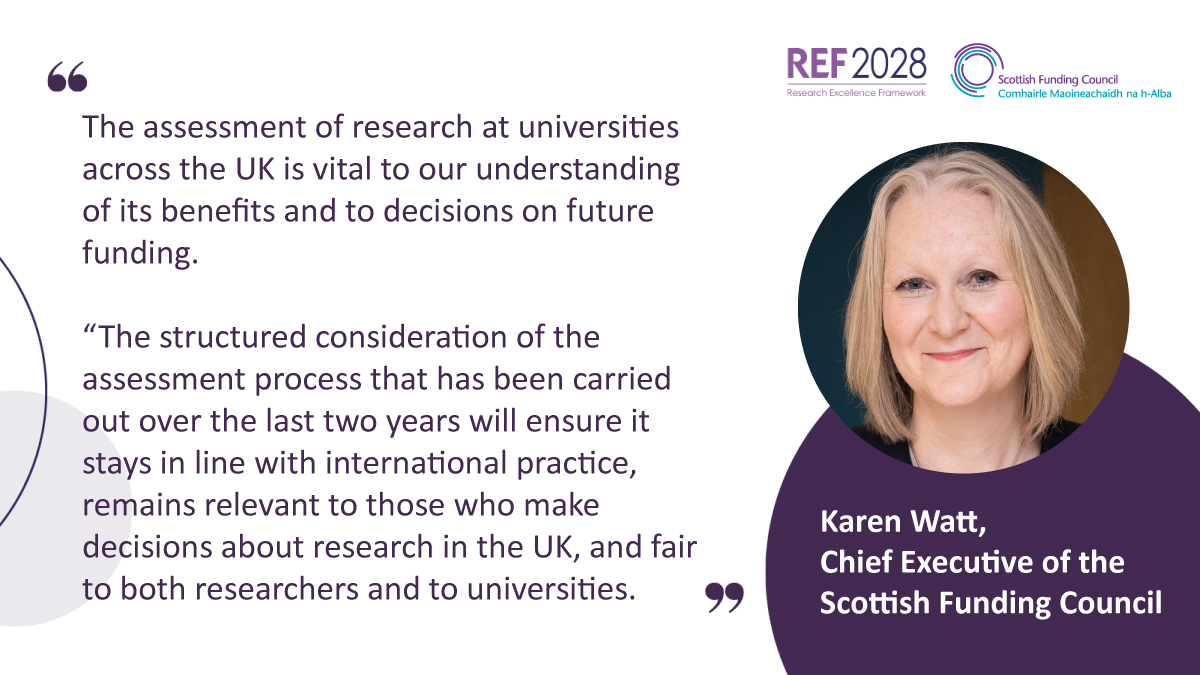 SFC and the other UK bodies have started the high-level design of the next Research Excellence Framework. REF 2028 will be a more inclusive research assessment exercise, capturing the contributions of a wider range of research and research-enabling staff

sfc.ac.uk/news/2023/news…