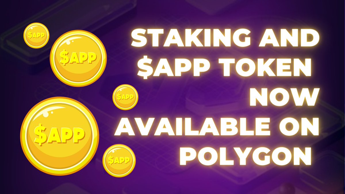 IT'S FINALLY HERE 🎉
TODAY IS THE DAY WE'VE ALL BEEN WAITING FOR. THE $APP TOKEN IS LIVE. YOU CAN NOW STAKE YOUR COMPANIONS AND START COLLECTING $APP ON @0xPolygon 
#SAPP  #SAPPHOUSE #LAUNCHDAY