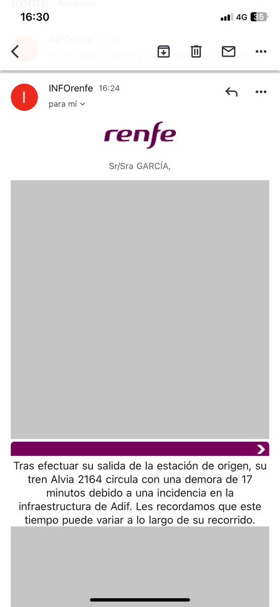 cgarcfi's tweet photo. Jajajja, ni si quiera dais bien la información. No viajo en alvia, sino en avant y el número tampoco coincide! Vaya gestión de mier*** https://t.co/Io63PQ0sKc