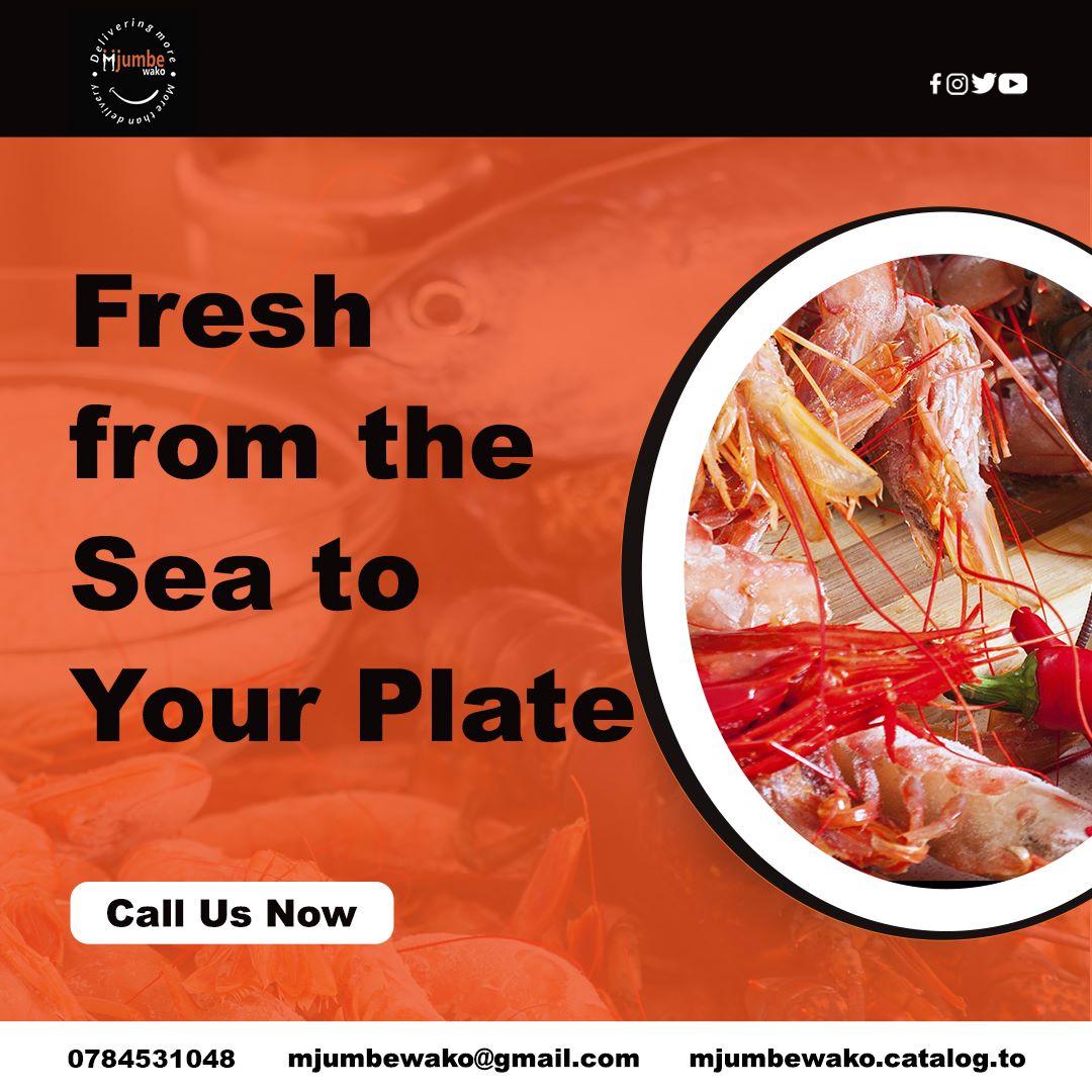 At Mjumbewako, we bring you the finest and freshest seafood delicacies straight from the ocean to satisfy your culinary desires. Each bite is a flavorful journey that celebrates the natural bounty of the sea. #FreshSeafood #OceanToPlate #UnmatchedTaste #SeafoodExperience