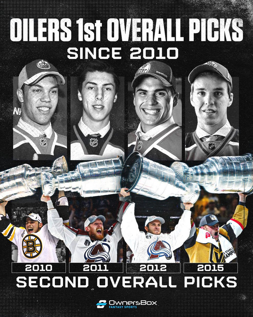 Each of the last FOUR players drafted behind Oilers 1st overall picks are now Stanley Cup Champions 😳🏆