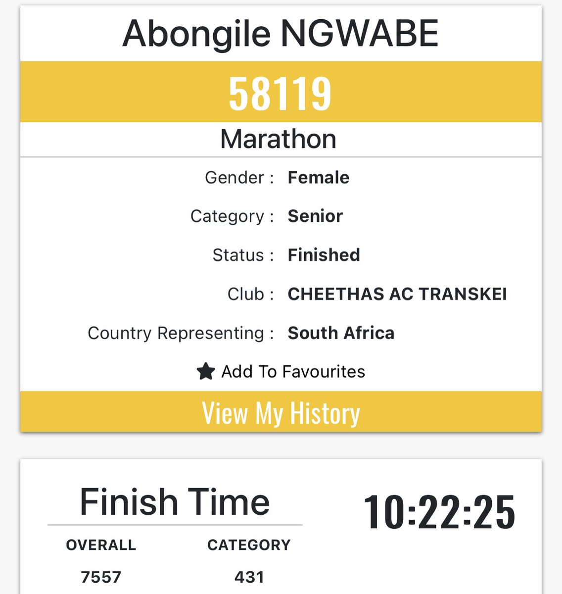 Comrades has taught me that there’s nothing in life you cannot achieve or overcome, I don’t think there’s an emotion that doesn’t get tested during the run, but finishing is always an ultimate goal regardless of the challenges you come across! #RunningWithSoleAC #Comrades2023