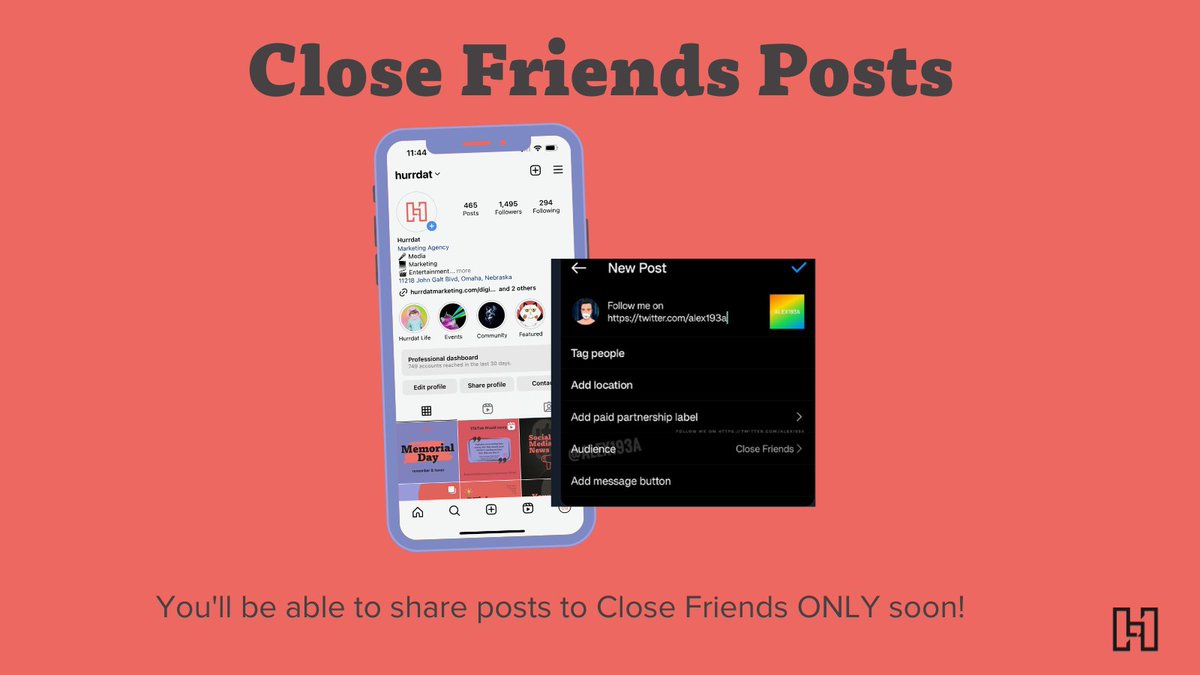 Hurrdat's tweet photo. Take your Insta game to the next level with the platform's new features: custom sticker AI, the ability to show posts to "Close Friends" only, and more! Which one are you excited to try? 🤩 #InstaFeatures https://t.co/Venx9XkS2j