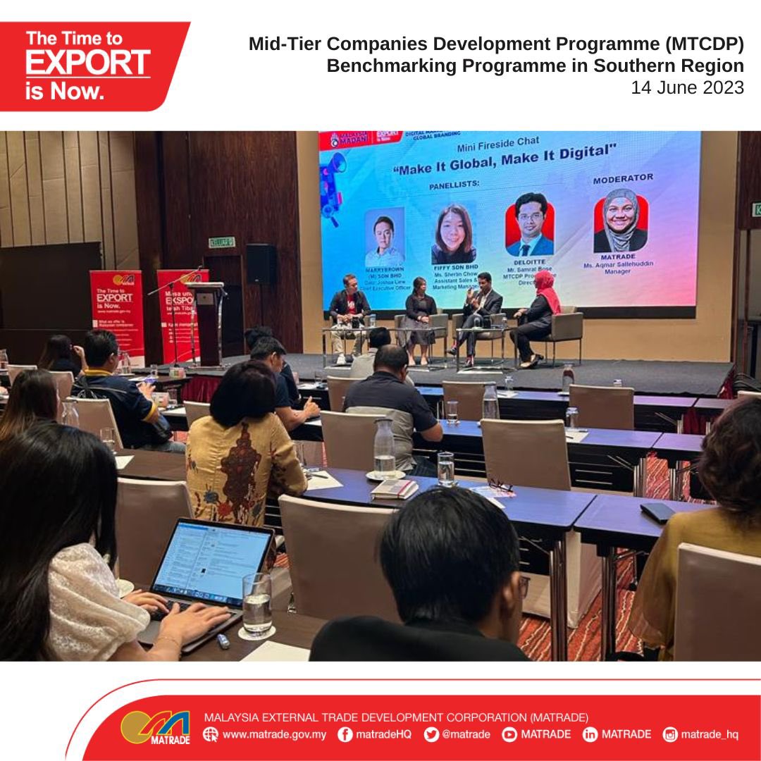 matrade's tweet image. Thank you to everyone who has been part of this incredible journey. Together with MATRADE, let’s continue to make further inroads and push our brands to be renowned in the global markets!

#MATRADE #MSME
#MTCDP #BenchmarkingProgramme