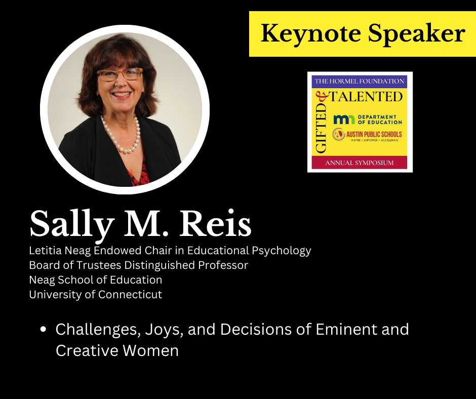 Yesterday kicked off Day One of our #GTSymposium with a Keynote by Sally M. Reis!

#CreativeWomen