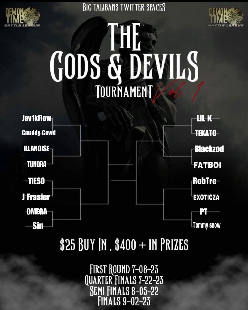 bigTali1's tweet image. GODS &amp;amp; DEVILS VOL. 
BRACCET
Dontae Too The Pot
$Taliban474747

@jay1kflow  @ThaGauddyGawd 
@illanoiseDaGawd @Tundra_521 
@Tieso619 @JFrasier201 
@omegadnk @SupaSinsational 
@miamiheatLilk1 @tekato_x2 
@zodzilla223 @STE_FATBOI 
@NewWaveTre401 @Ex0ticza__ 
@iamptesus @Tsnow400