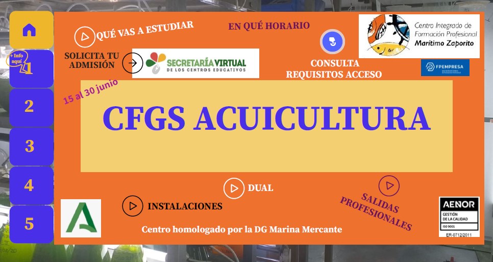 Si te interesa trabajar en la acuicultura no dejes de informarte 👉 view.genial.ly/6484a84ce8d6b3…
<a href="/todofp/">TodoFP</a> <a href="/FPAndaluza/">Formación Profesional Andaluza</a> <a href="/EducaAnd/">Consejería Desarrollo Educativo y FP</a>