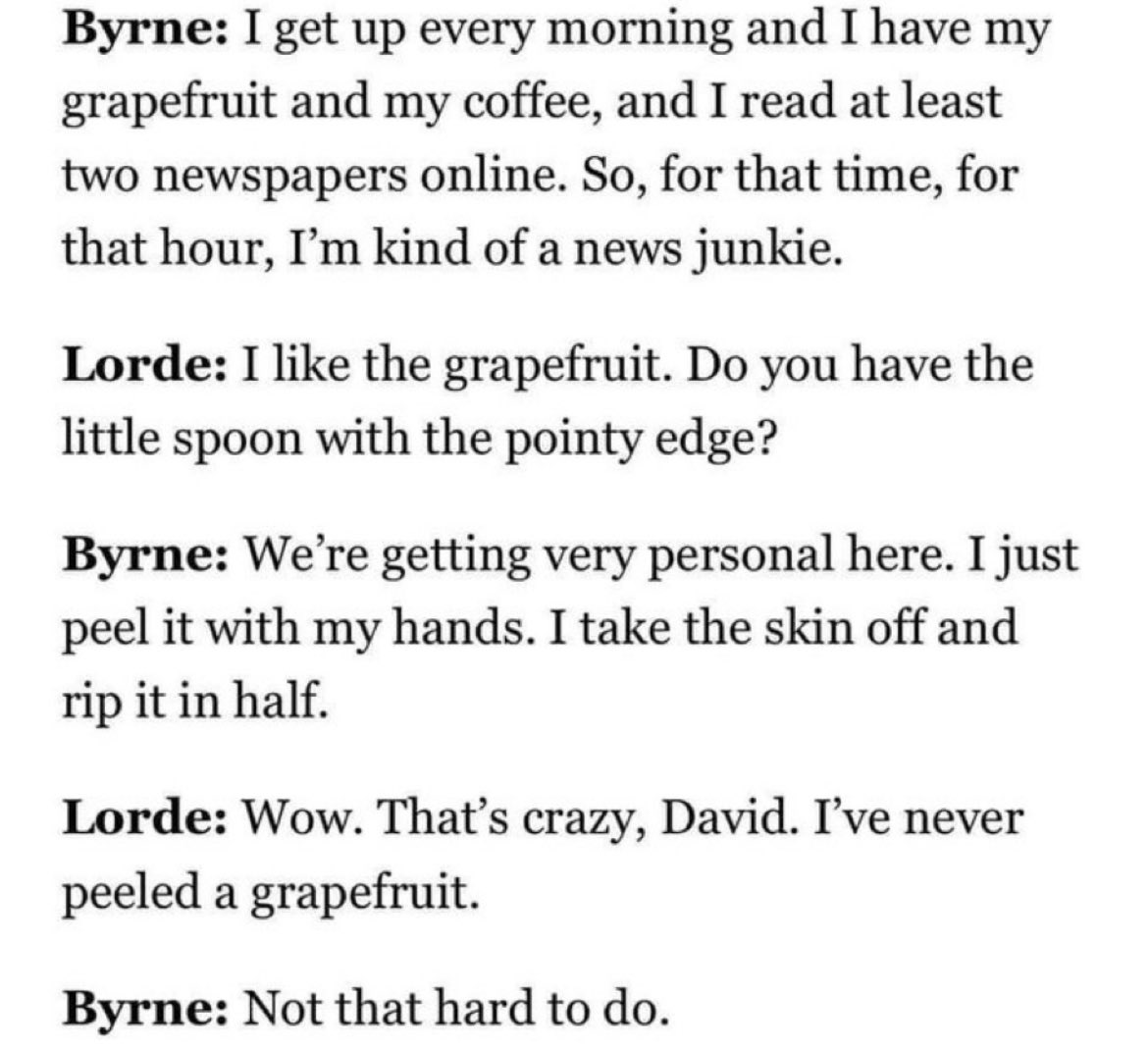 david byrne and lorde rolling stone interview