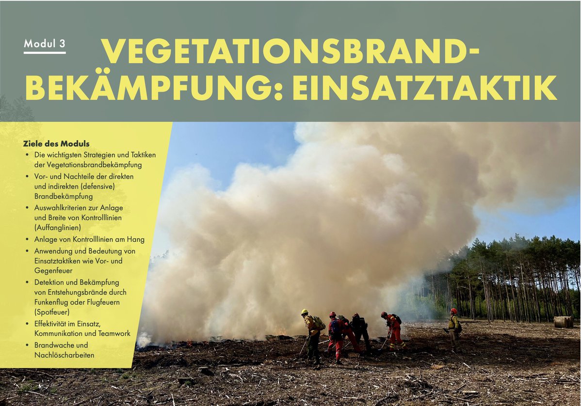 AnotherFireGuy's tweet photo. Pleased to announce this very timely #training module on #wildfire #firefighting #tactics fir for #German context based on int’l good practice. We are very grateful for all who helped realise this over the last 3 yrs🙏Link 👉
https://t.co/NBSmVaRO0l 
#Waldbrand #Hitze #Feuerwehr https://t.co/hdPfgAUTyv