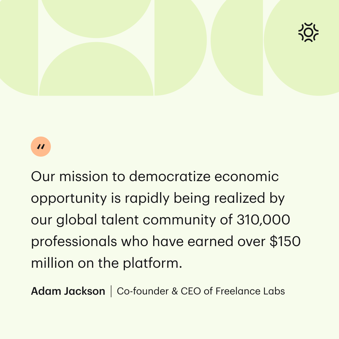 adamjacksonsf's tweet photo. “Our mission to democratize economic opportunity is rapidly being realized by our global talent community of 320,000 professionals who have earned over $150 million on the platform,” said Adam Jackson, co-founder of @usebraintrust.

Join us now and upskill yourself for the future. 
https://t.co/oDjVVNkTpo
#BTProfNet #CareerGrowth
