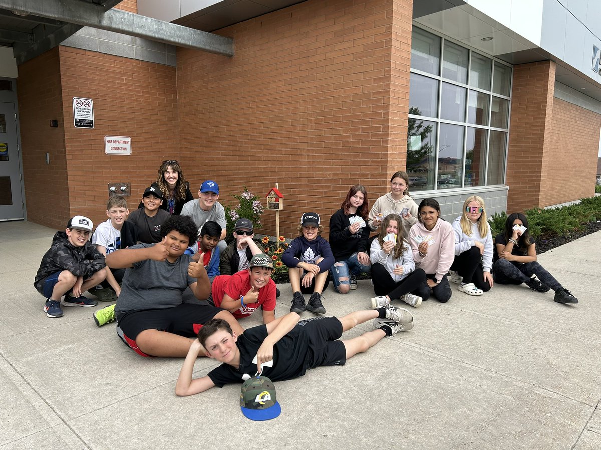 This amazing group of grade 6 and 7 students from Lake Simcoe PS created a pollinator garden on their own initiative after learning about the impact of climate change.  The awesome Ms Thomson led them through all the planning and planting! Amazing! <a href="/LakeSimcoePS/">Lake Simcoe PS</a>