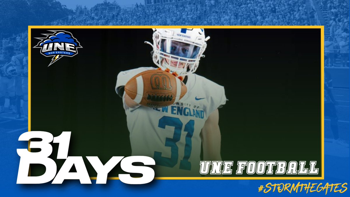 Eric Ruest (@coachruest) on Twitter photo Rising Sophomore Defensive Back <a href="/OscarClark777/">Oscar Clark</a> only has to wait 3⃣1⃣ more Days for <a href="/UNEfootball/">University of New England Football</a>'s 2023 Season to get underway! 🌩️🏈 #STG Rising Sophomore Defensive Back <a href="/OscarClark777/">Oscar Clark</a> only has to wait 3⃣1⃣ more Days for <a href="/UNEfootball/">University of New England Football</a>'s 2023 Season to get underway! 🌩️🏈 #STG