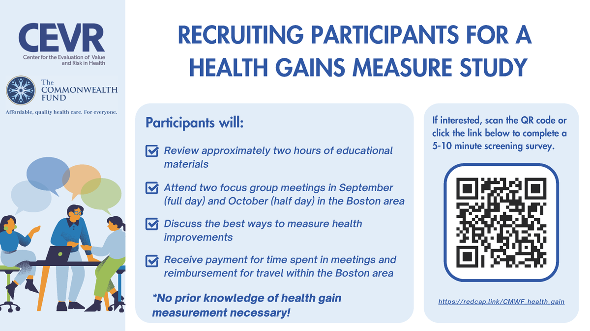 TuftsCEVR's tweet photo. Calling all participants! Researchers at Tufts Medical Center are conducting an exciting research study and need your valuable input! We are seeking individuals to represent patient, caregiver, clinician, pharmacist, allied health, and civil society perspectives. https://t.co/ropke9C3ld