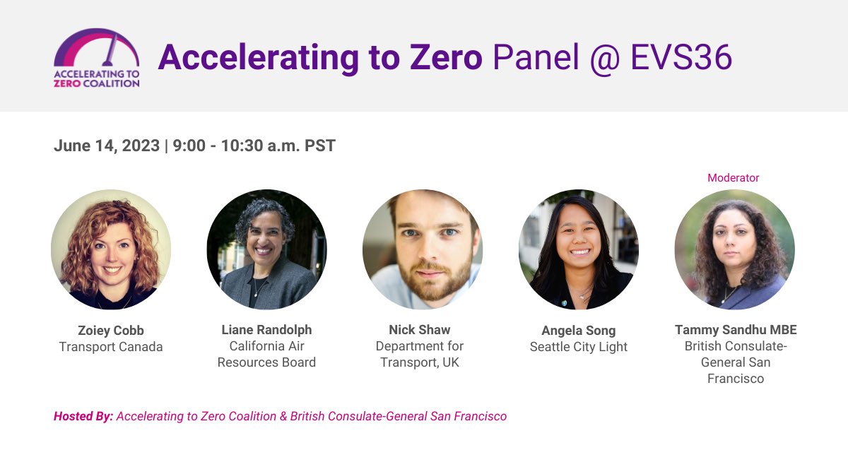 UKin_SF's tweet image. It’s the final day of @EVS36CA! We’re kicking off this morning with a panel event with the #AcceleratingToZero (A2Z) Coalition featuring current signatories of the #ZEVDeclaration – a key outcome of #COP26. 

Register here: bit.ly/3CjrN71

#UKinSacramento
