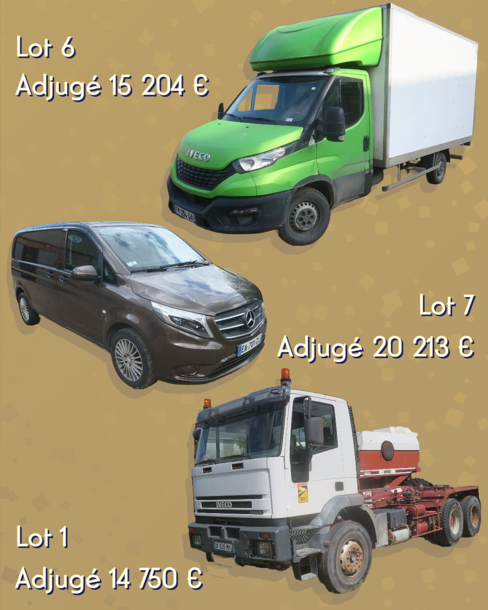 ivoire_troyes's tweet image. [RESULTATS DE VENTE] 176 777 € avec frais pour nos vendeurs lors de notre dernière vente Véhicules  ! Faites comme eux et proposez vos biens à contact@boisseau-pomez.com

#voiture #utilitaire #iveco #ivecocursor #benneamovible #guima #camionette #camion #mercedes #mercedesvito