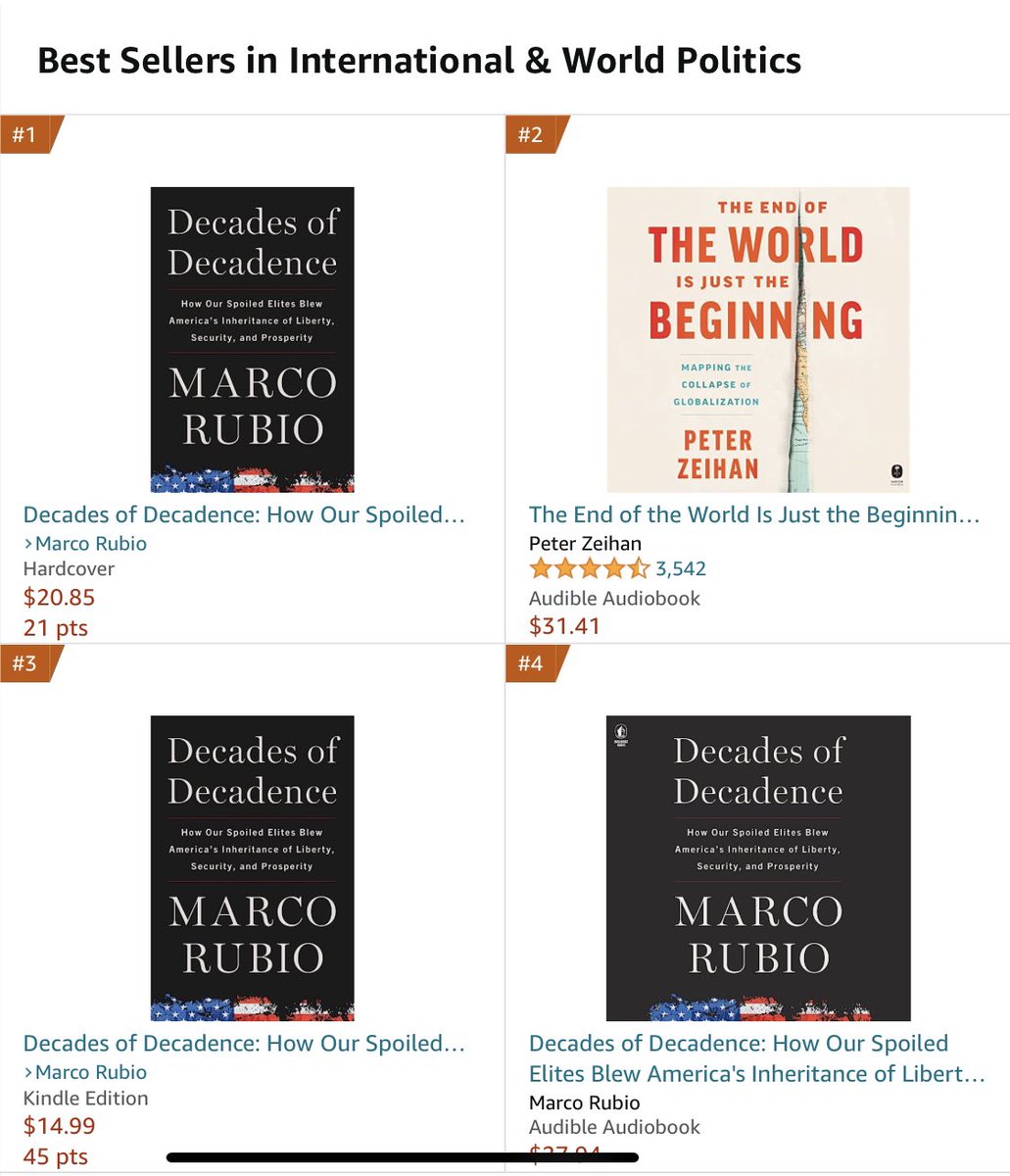 My new book #DecadesOfDecadence is off to a great start!

Thank You!!

We have to save America before it is too late!!!

harpercollins.com/products/decad…