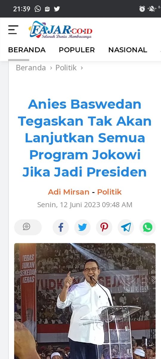 Dilihat dari sisi manapun mustahil seorang Anies bisa ngelanjutin. 

Jangankan dia, yang pencapaiannya terlalu berbau ghoib, cuma bisa dideteksi dengan tata kata, siapapun penggantinya akan terengah - engah bila harus menggunakan ukuran beliau.

Pak Jokowi sudah terlanjur