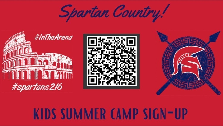 Scan the QR code or click the link below to sign you child up for summer sports camps. 

forms.gle/SHhKjGus9ZGFkE…

#InTheArena #Spartans216