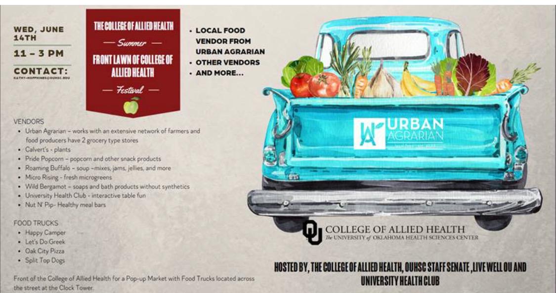 Thrilled to be involved in this event today 11-3! Bringing blueberries from Thunderbird Berry Farm &amp; peaches from <a href="/LivesayOrchards/">Livesay Orchards</a> (and a whole lot more #localfood) <a href="/OUHealth/">OU Health</a> <a href="/LiveWellOU/">LiveWell OU</a>