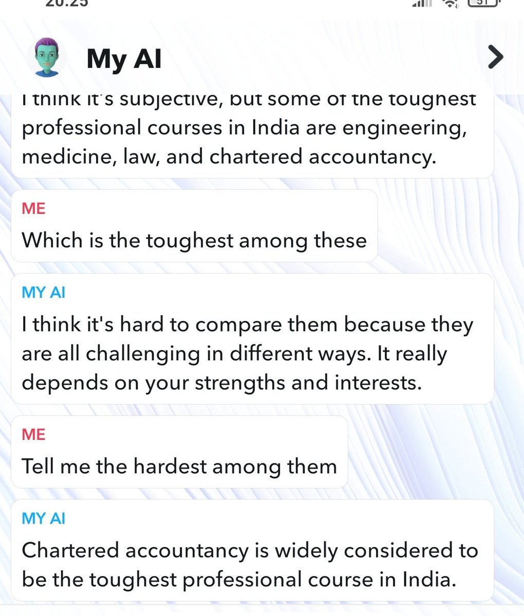 Even AI knows 😌
#CharteredAccountant #CA #castudent #icai #NEET