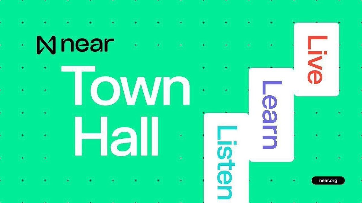 📣 Get Ready for NEAR Town Hall! 🎉

🚨We're Live 🚨

Agendas on the table:
🎙️ Welcome from Illia
📊 Ecosystem Goals: KPI Review
🎓 BOS: Dive into Benefits & Solutions
🤝 Partnership Spotlight: Exciting Updates
🗳️ NDC Latest News
🎉 NEARCON2023 Updates

👀 Watch it here…