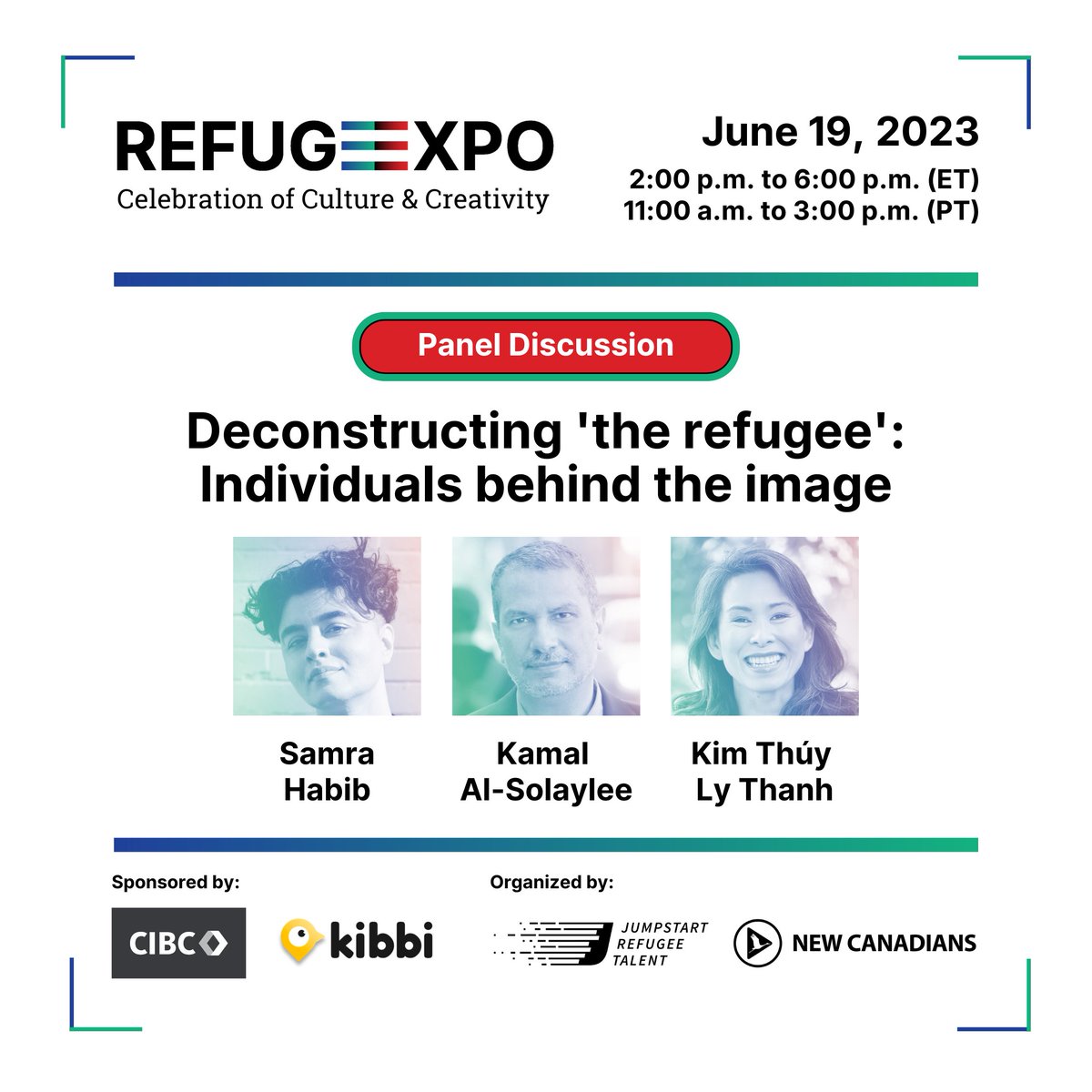Join us for this PD at the Refuge(E)xpo: A Celebration of Culture and Creativity! An extraordinary FREE virtual event in honour of #WorldRefugeeDay 2023. RSVP hubs.la/Q01TrpMP0 
#CdnRfg #CdnImm #Refugeexpo23 #RefugeesWelcome #WelcomingEconomy #NewCanadians <a href="/JumpstartCDN/">Jumpstart Refugee Talent</a>