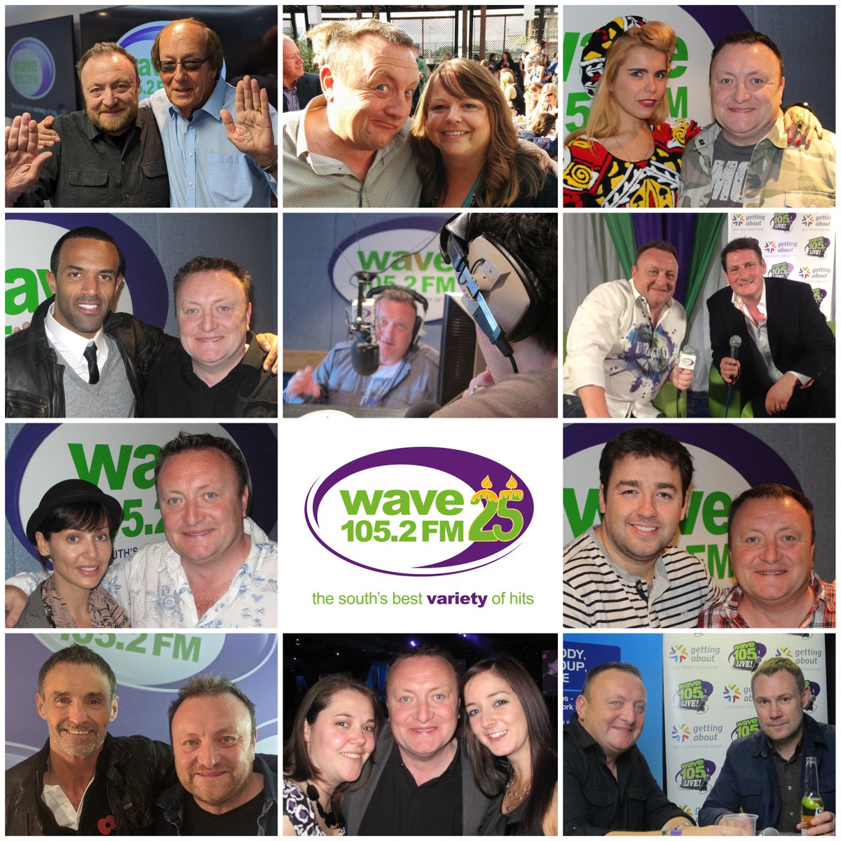 GHR_SouthCoast's tweet photo. Afternoon! Steve here. Wow 25 years of Wave 105 and I seem to have been around 24 of them. Thanks for being there and along with some famous faces I have met, you, the listener have been the most important part! 📻

#Wave25 🥳 #HappyBirthday https://t.co/1h0fgBywk3
