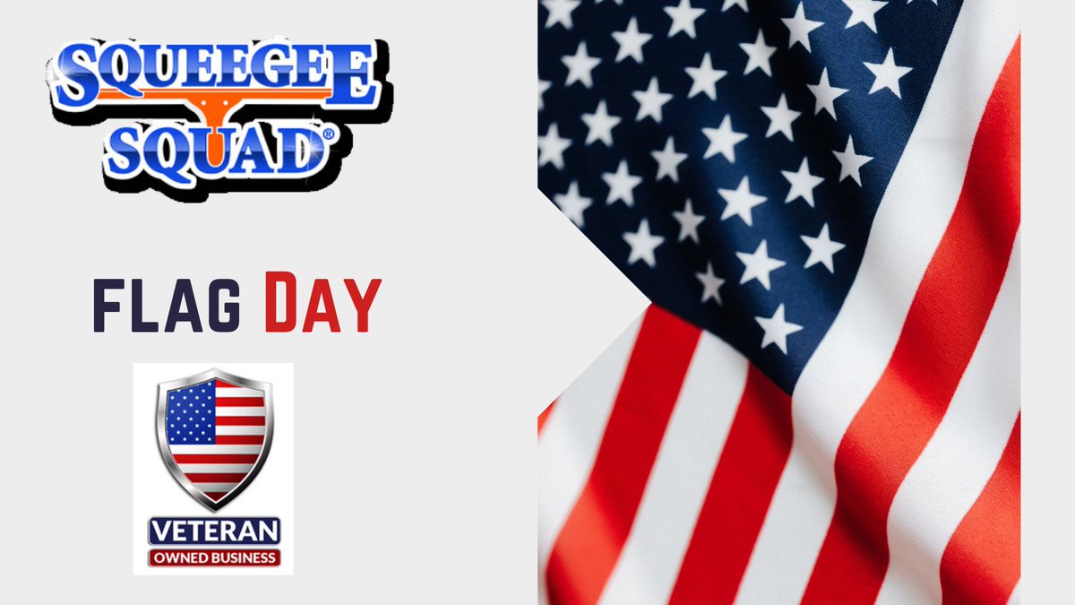 Flag Day commemorates the adoption of the flag of the United States on June 14, 1777, by resolution of the Second Continental Congress.  #flagday #veteranownedbusiness #squeegeesquad