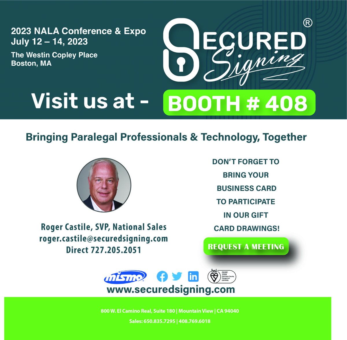 SecuredSigning's tweet image. Exciting news! Secured Signing is heading to the NALA Conference and Expo this July 12-14th! 

We'll be at the Westin Copley Place in Boston, MA, ready to show you the future of Remote Online Notarization (RON) and Digital Signing at booth #408! #SecuredSigning #NALAExpo
