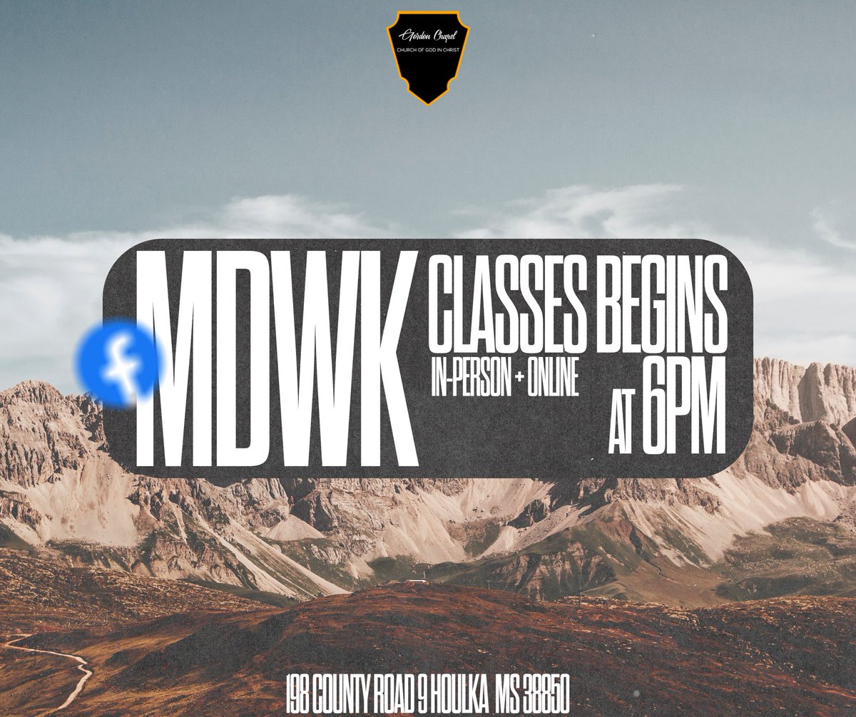 ChapelGordon's tweet photo. MIDWEEK AT THE CHAPEL 
| In-Person + Online | 6PM. We're inviting you &amp; your FAMILY to join us for MDWK🙌🏽
Inform a FAMILY MEMBER or FRIEND and let them know about MDWK at the CHAPEL. SUNSHINE BAND CLASSES will begin at 6PM. Have Kids? Bring them with you Meet us there!!! https://t.co/reYf6SzdDG