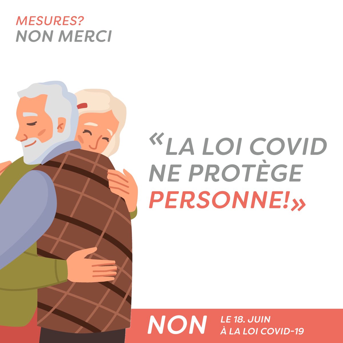 Aidez nous à convaincre le peuple suisse de voter non à la division ! 🧡

🫱🏽‍🫲🏼 Soutenir la campagne dès maintenant: massnahmen-nein.ch/unterstuetzen/