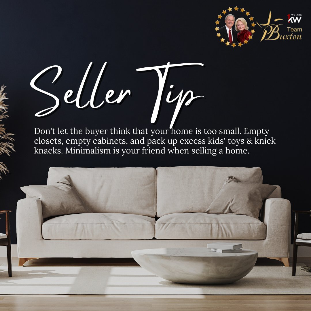 Let potential buyers envision their own lives in your space without distractions. Remember, less is more when it comes to selling your home! 🌟💼 #HomeSellingTips #MinimalismAtItsBest #CreatingSpace #teamBuxton