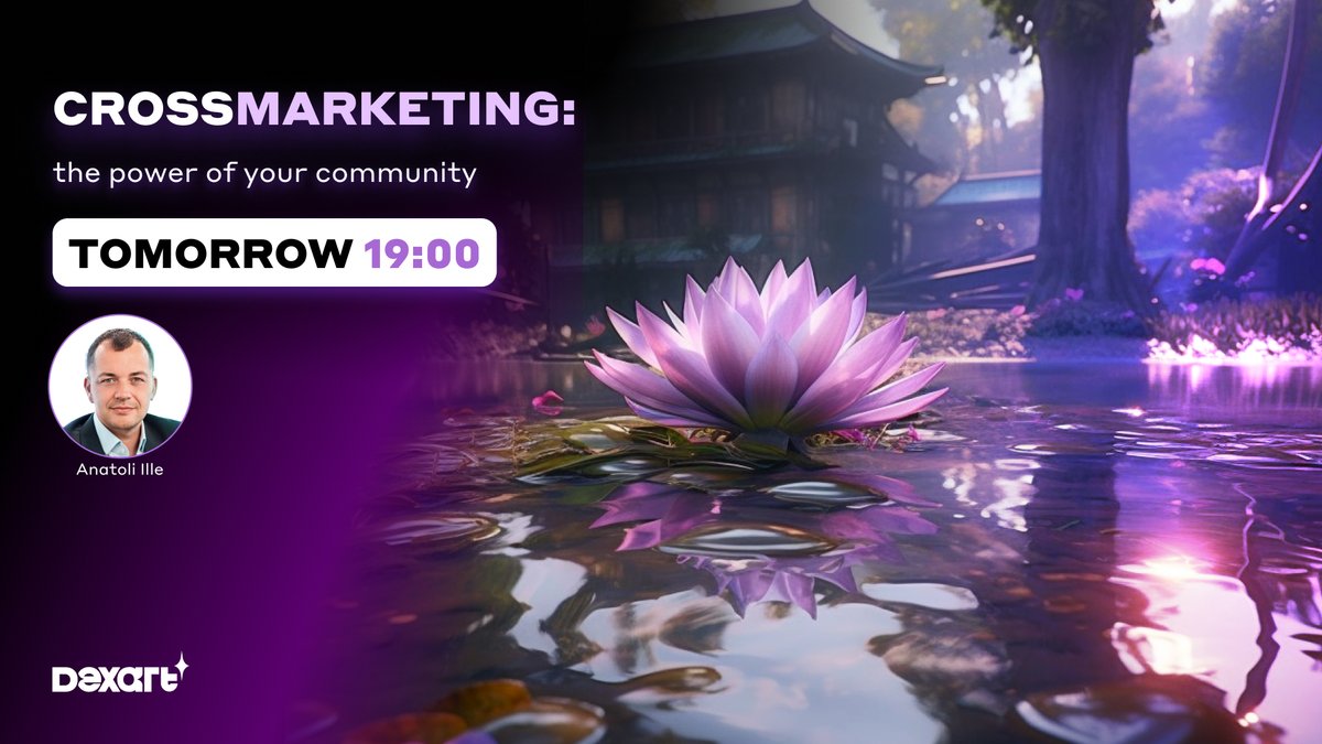 dexartmetaverse's tweet photo. 🚀Dexartians, what is your strength? Let's talk about it at the webinar on Thursday!
Tomorrow, at 19:00 (+3 GMT) we will launch an exciting webinar "Crossmarketing: the power of your community".
Hurry up to register https://t.co/dvWy8V3Hjm
#metaverse #vr #nft #community #dexart https://t.co/MDcm4fbxmd