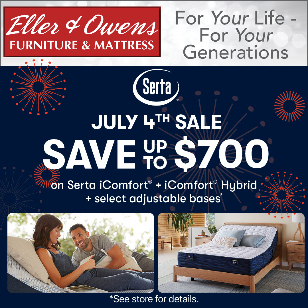 Save BIG with #Serta iComfort + iComfort Hybrid at #EllerandOwens! 💤🌙 #HayesvilleNC #MurphyNC #FranklinNC #instockmattresses #shoplocal #familyowned #bedroom #homeinspiration