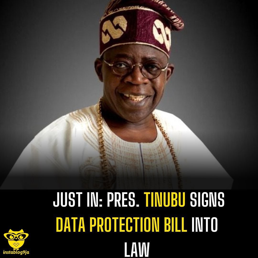 Just In: Pres. Tinubu signs data protection bill into law

President Bola Ahmed Tinubu on Wednesday, June 14, signed the Nigeria Data Protection Bill, 2023 into law.

The Nigeria Data Protection Act, 2023 provides a legal framework for the protection of personal information and