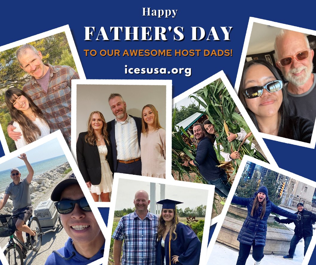 ICESUSAORG's tweet photo. Happy Father's Day to all dads, and especially to all of our hero host dads!  Thank you for saying "Yes!" to hosting a student from another country.  🌍✈️🇺🇸❤️😁 https://t.co/NPpIKr2anZ