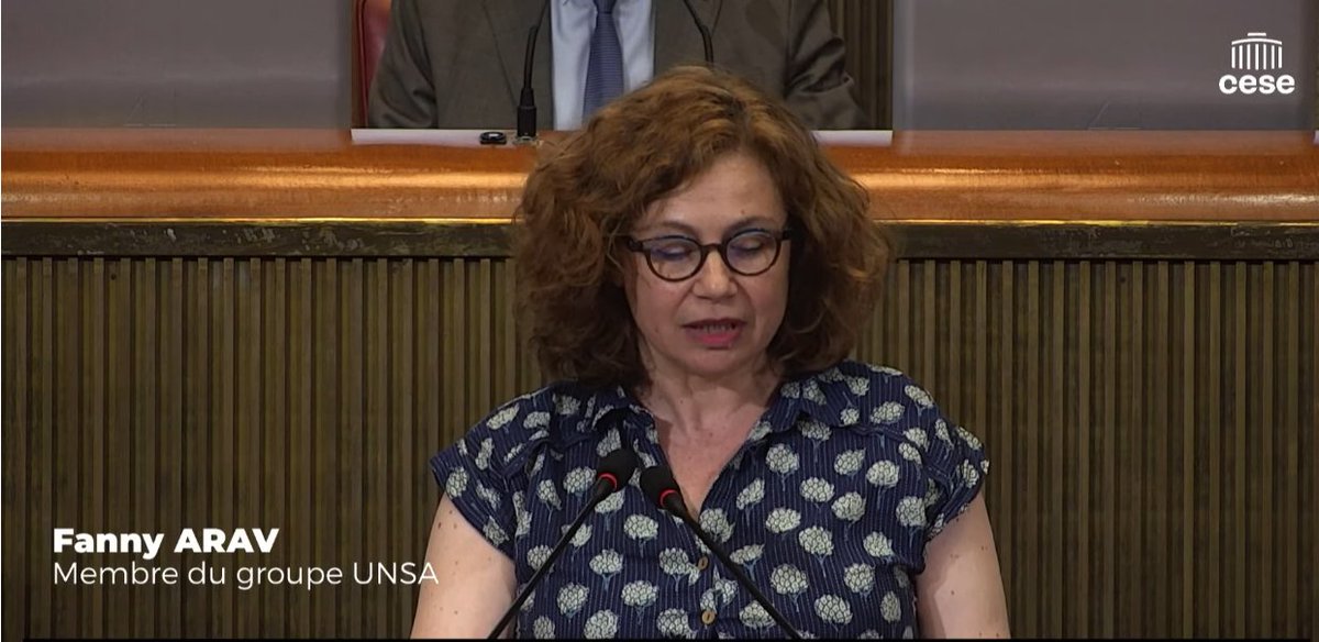 unsa_cese's tweet photo. Retour en plénière, @AravFanny intervient sur l'avis " Les recommandations du CESE pour un contrat ambitieux entre l'agriculture et la société française " #DirectCESE #unejourneeaucese https://t.co/ndfT8OLlD2