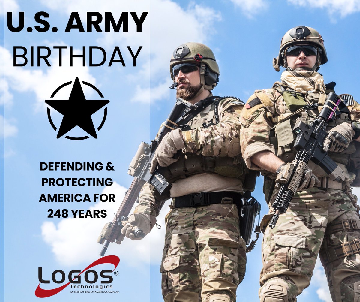 LogosTechLLC's tweet image. Happy Birthday, @USArmy!

#Logos #ArmyBirthday #USArmyBirthday #HonorAndServe #ArmyStrong #ProudAmerican