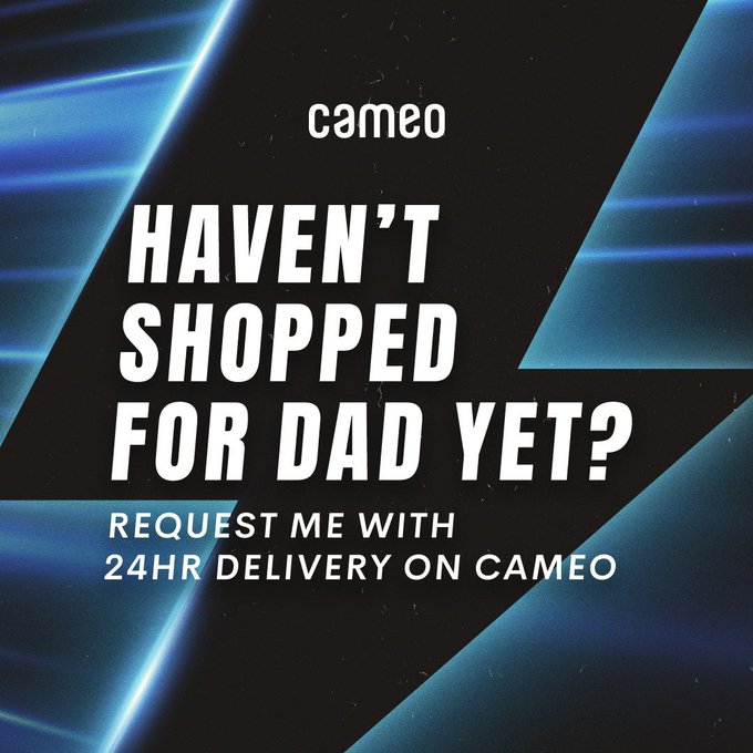 Forgot about Father&rsquo;s Day? 😳 With a personalized @bookcameo video from me, they&rsquo;ll never know! Request<a href="/tag/fan"class="tags"><span>#fan</span></a>