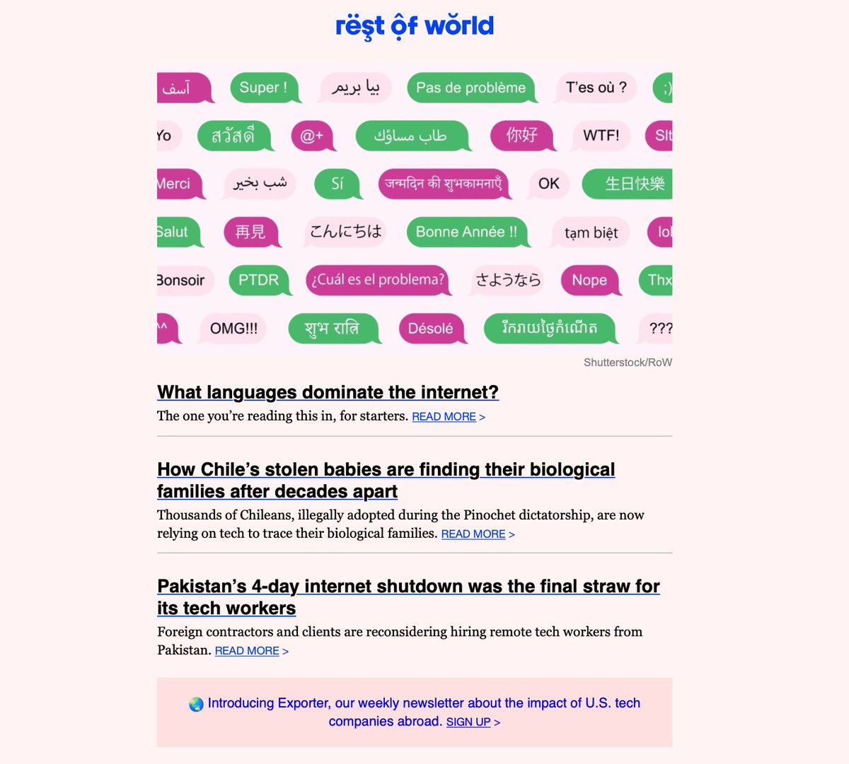 Gorgeous  gorgeous emails (I'm biased with the RoW one I know but doesn't it look so NICE?)