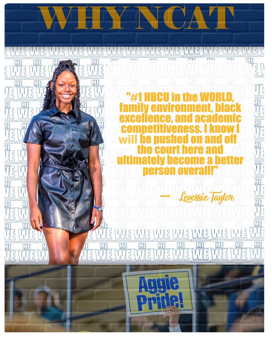 Why North Carolina A&T State University? 

#AggieWbb💙💛 #Commit2Grit #LevelUp #WeAboveMe #BeUncommon