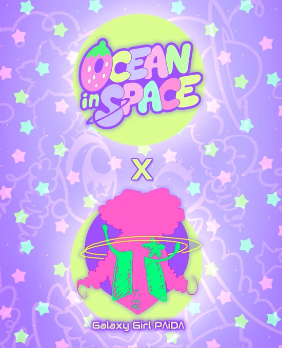 OCEAN IN SPACE  GALAXY GIRL PAIDA   Mini merch release this Saturday June 17th @ 8pm EST!!!!!!
