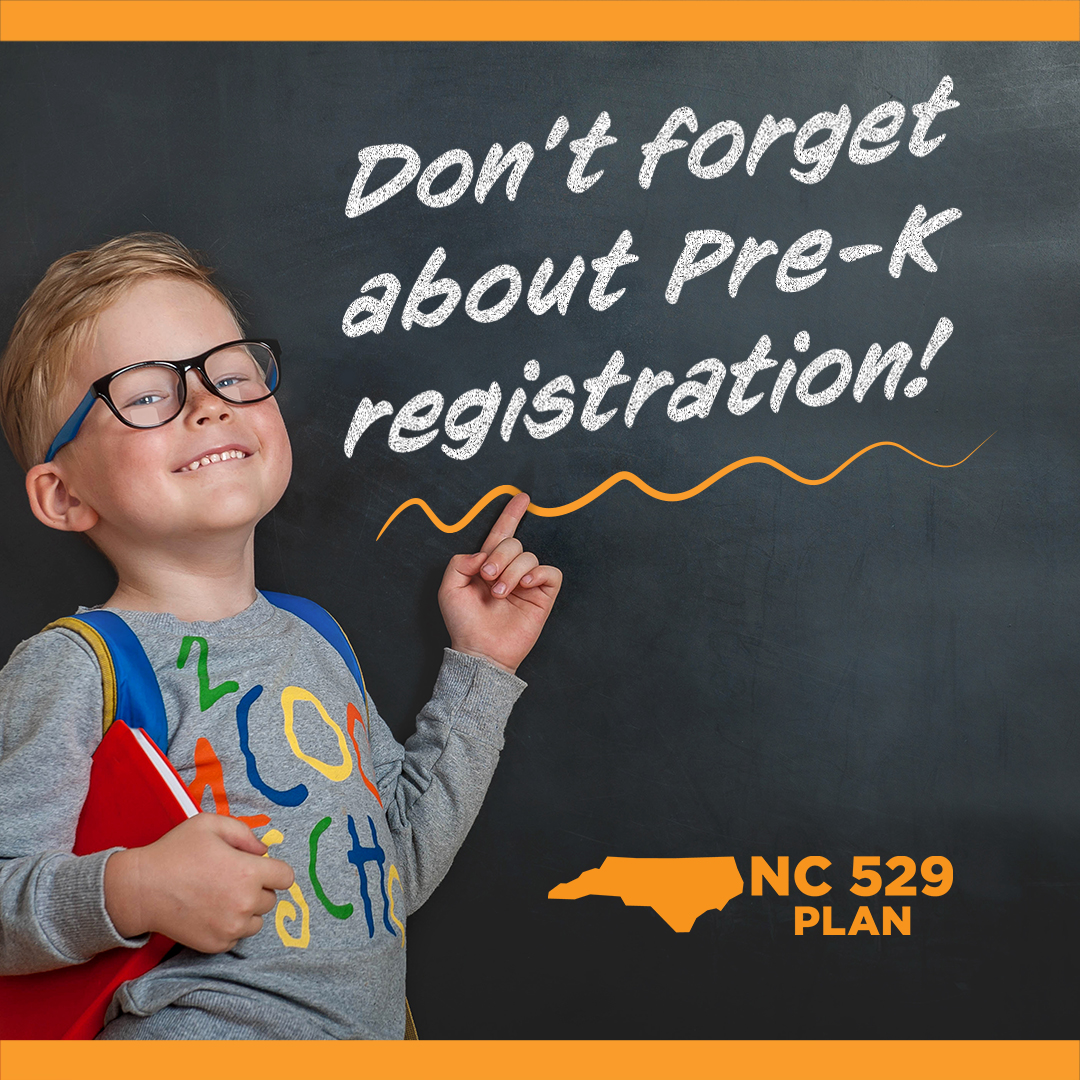 MyNC529's tweet image. Parents of upcoming Pre-K students — don't forget to register your little one for school in the fall! Applications are being accepted at many programs in the area, so don't delay!

#SaveForCollege #NC529Plan #PayForCollege #PreK