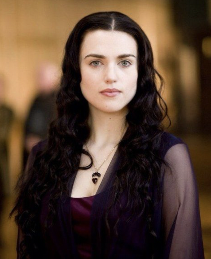 ClaudiaBoleyn's tweet photo. a rainbow shirt in target won’t turn your kids gay but Katie McGrath as Morgana Pendragon will https://t.co/VQc1UfO781