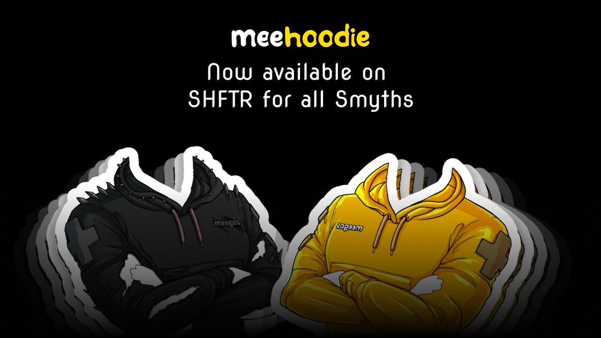 SmythsNFT's tweet photo. MeeHoodies are now live on Shftr, show us what your Smyth looks like with it's Meegos hoodie! https://t.co/d8VvlGGHVZ