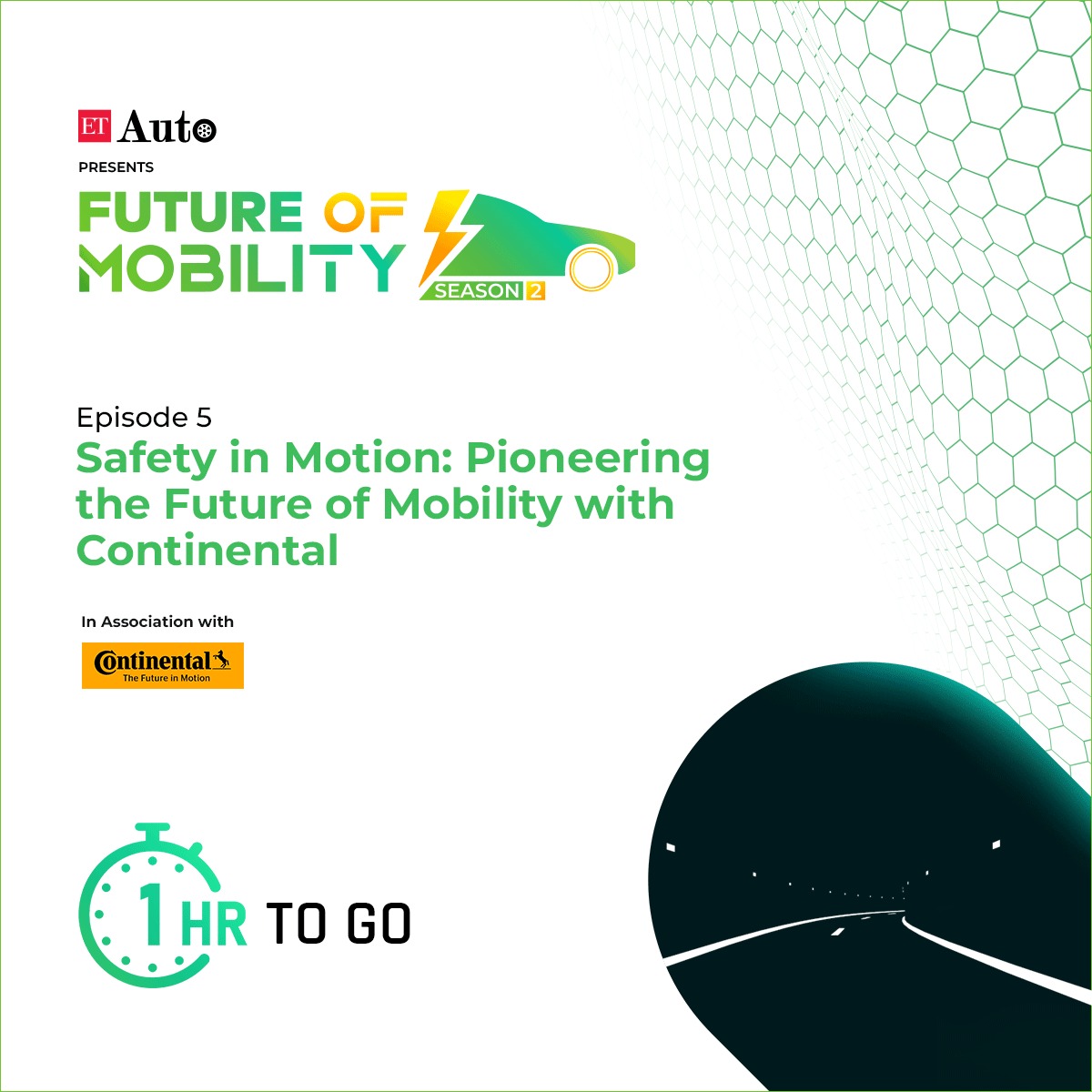ETAuto's tweet image. 1 Hour To Go!

Join us as we delve into @Conti_Press groundbreaking innovations in road safety. Experience their cutting-edge solutions for safer, connected, and autonomous mobility.

Know more- bit.ly/3Dl6guR

#FutureofMobility #Sustainability #NetZeroEmissions