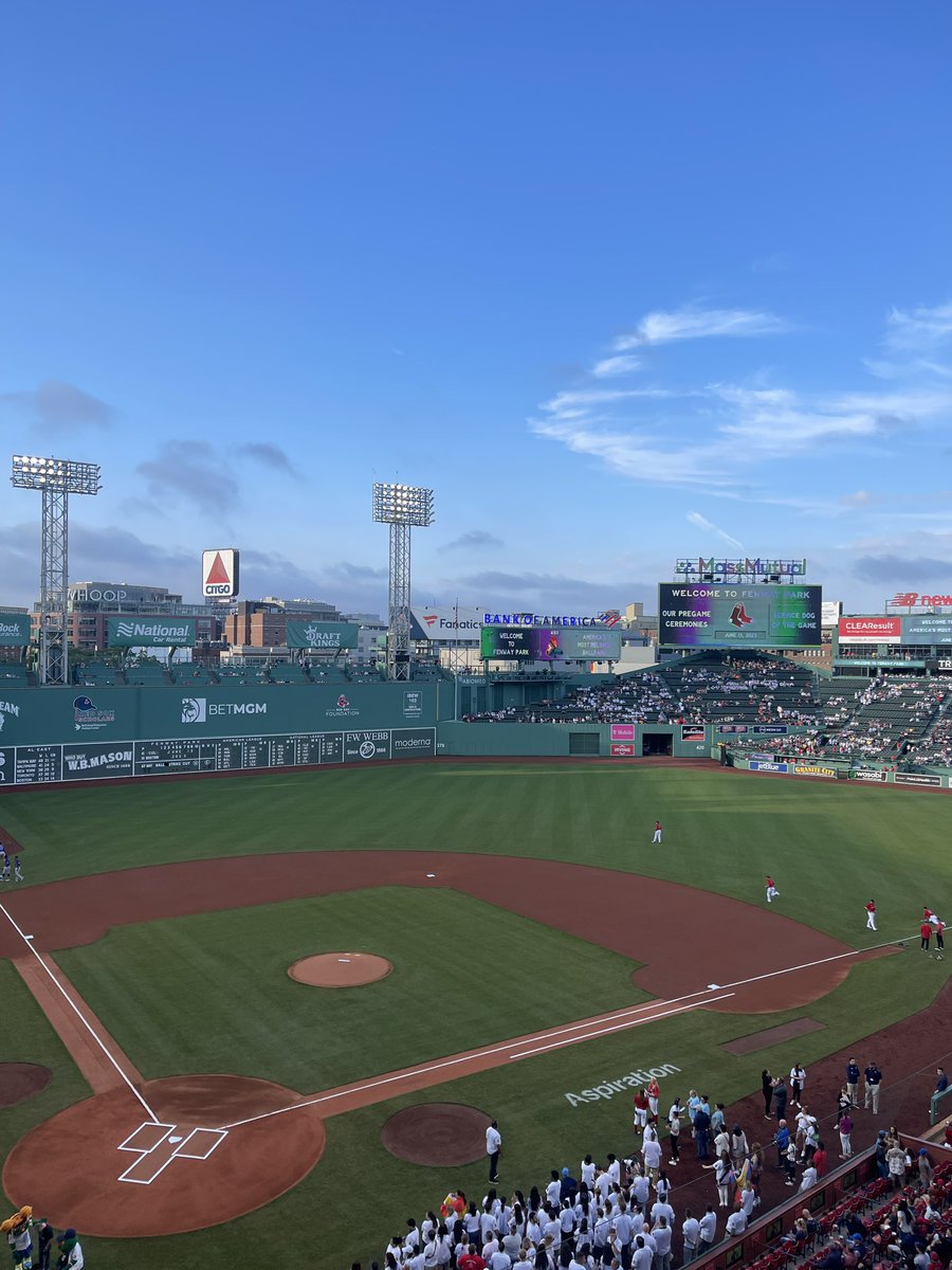 Out late on a school night…but for good reason! First time at Fenway for #pridenight! ⚾️