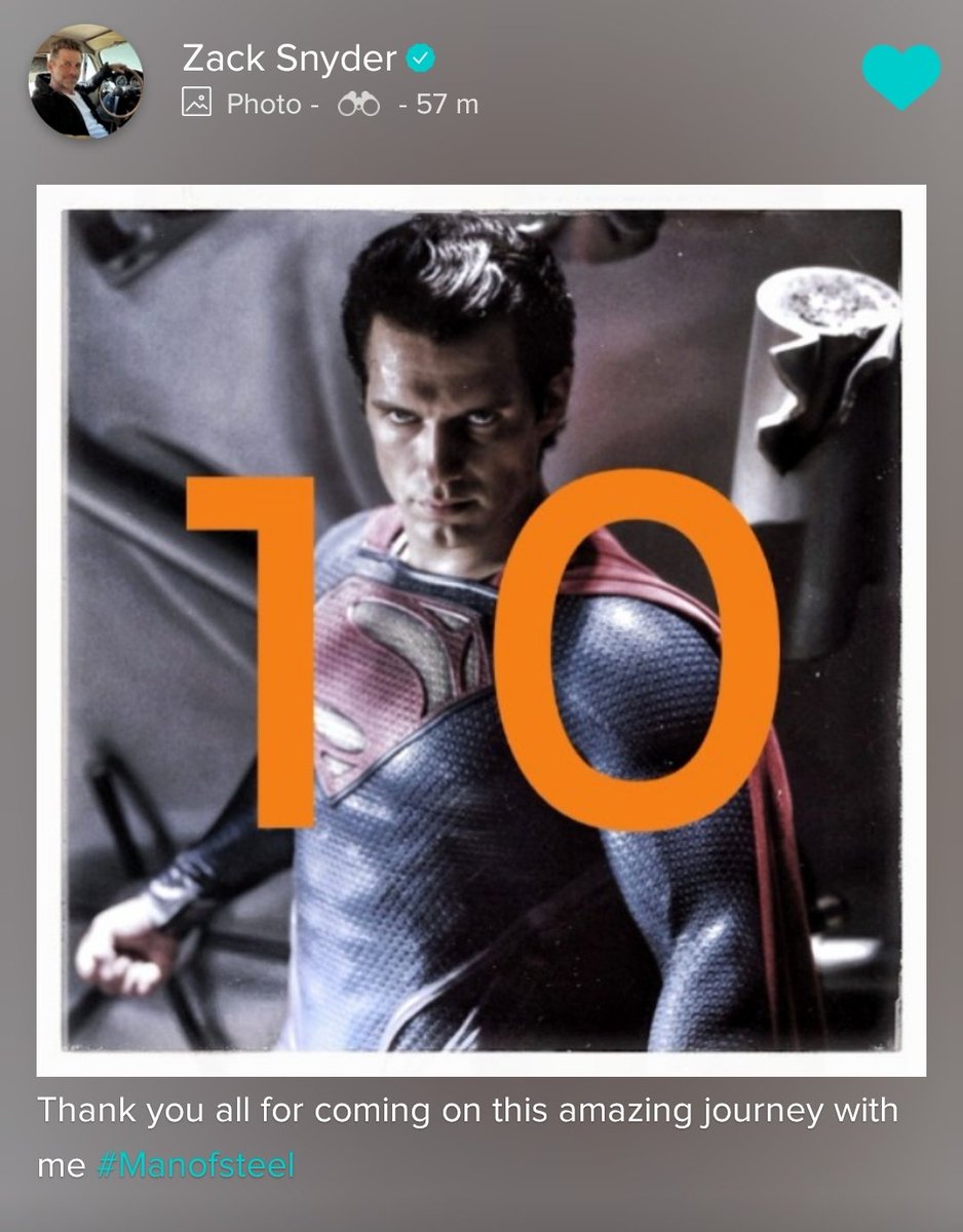 Zack Snyder on Ocassion of 10 years of 'Man Of Steel'

Via Vero