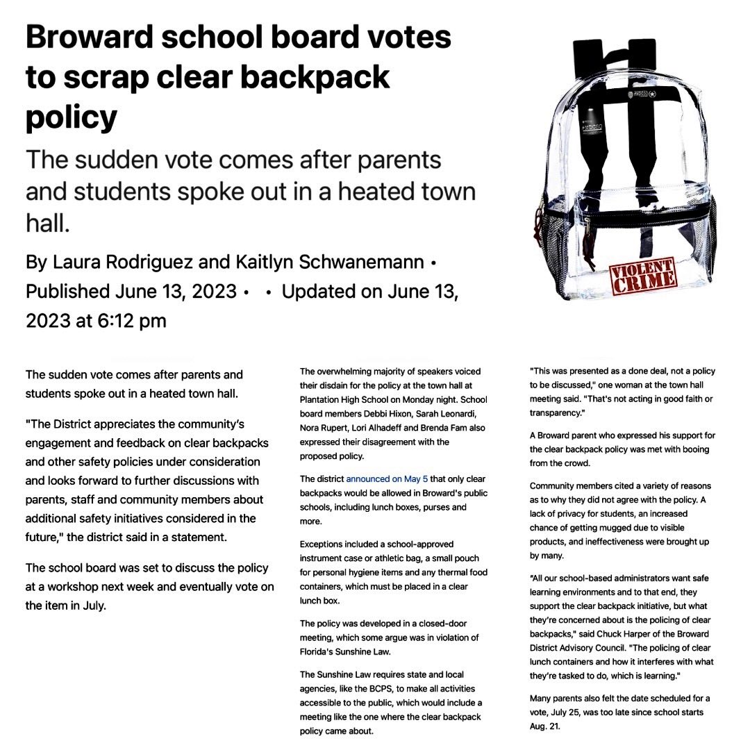 #BROWARDCOUNTYSCHOOLBOARD #SCHOOLSAFETY #PUBLICSAFETYMATTERS #TEACHERSTUDENT #SAFETYMATTERS    nbcmiami.com/news/local/cle… #WEALLMATTER #KIDSAFETY #CHILDSAFETYTIPS #WEAPONRY #KNIVESOUT #CRIMINALSWITHGUNS #ITSNOTTHEGUN #TRANSPARENCYANDACCOUNTABILTY #TEANSPARENCYMATTERS #EYESOFPOLICE