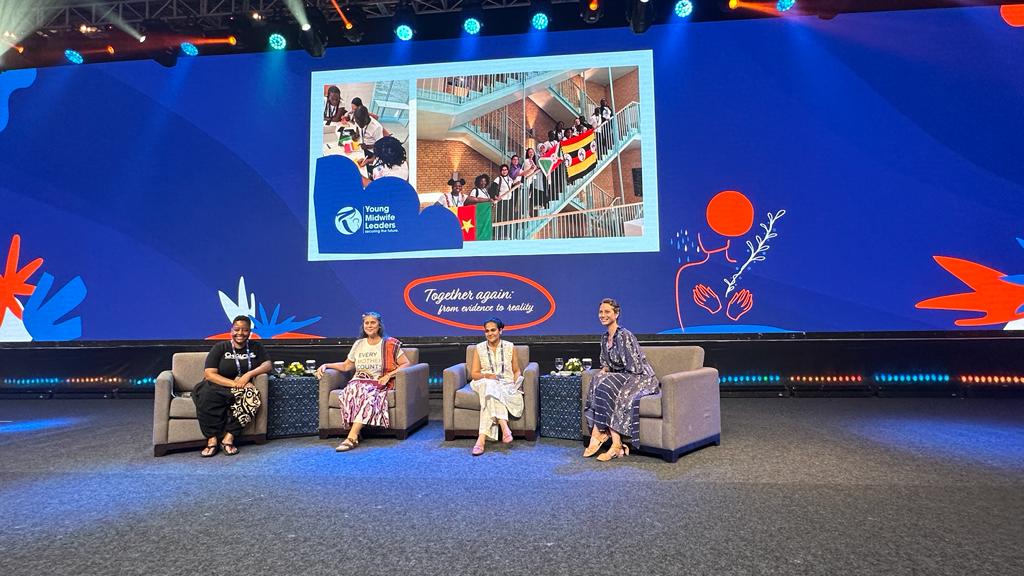 The midwifery model is key to making quality, respectful care a reality for mothers everywhere. Our founder @CTurlington moderated a session at this year's #ICM2023 to uplift the work of 3 amazing #midwives around the world: @ndgrayson, @iburobin, + @Nehamanks! #MidwivesInBali